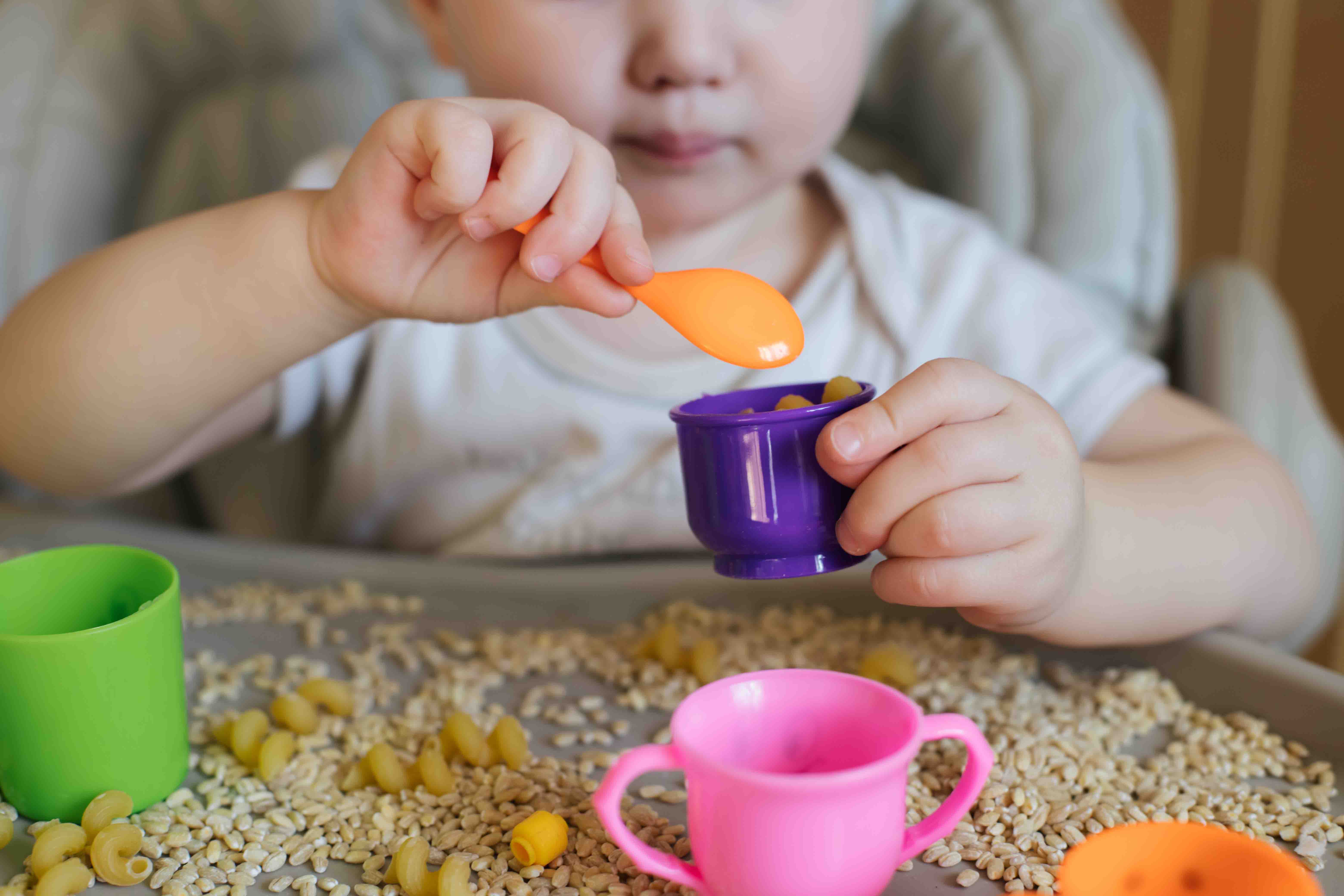 Toddler learning to self-feed